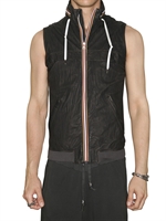 GOLD BUNNY - GILET DI PELLE CON CAPPUCCIO