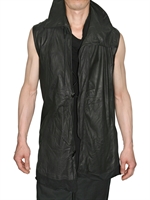 CLAUDE MAUS - WASHED LEATHER VEST - BLACK