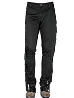 TOM REBL - 18CM STRETCH GABARDINE FRINGES TROUSERS