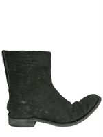 A DICIANNOVEVENTITRE - TEXTURED CALFSKIN LOW BOOTS