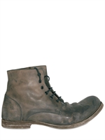 A DICIANNOVEVENTITRE - VNTAGED CALFSKIN LOW BOOTS