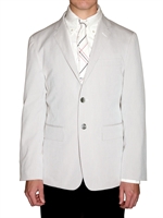 THOM BROWNE - JACKE UNCONSTRUCTED IM BAUMWOLL PINCORD - GRAU/WHITE