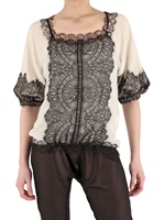 FRANCESCO SCOGNAMIGLIO - TOP GEORGETTE UND SPITZE