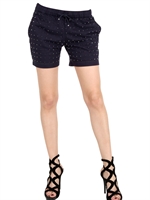 MARKUS LUPFER - EMBROIDERED FLEECE SHORTS