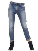 PEOPLE - STRETCH DENIM DESTROYED JEANS