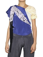 MICHAEL VAN DER HAM - TOP PATCHWORK MIT FRANSEN FOULARD