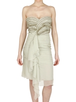ALBERTA FERRETTI - KLEID GERAFFT IM CHIFFON MIT KORSETT