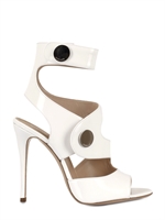 VERSACE - 120MM CUT OUT PATENT SANDALS