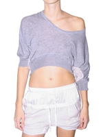 CLU - KNIT AND GEORGETTE BOLERO SWEATER
