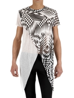 GARETH PUGH - OPTICAL MODAL JERSEY SLIT T-SHIRT