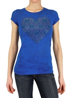 E.VIL - SWAROVSKI HERZ JERSEY T-SHIRT