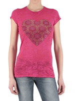 E.VIL - SWAROVSKI HERZ JERSEY T-SHIRT