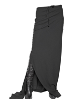ANN DEMEULEMEESTER - LONG LIGHTWEIGHT WOOL BIAS CUT SKIRT