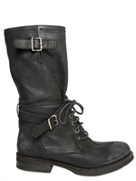 STRATEGIA - 25MM BRUSHED CALFSKIN LACE UP BOOTS