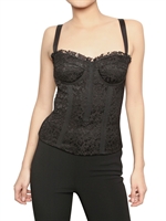 DOLCE & GABBANA - BAUMWOLL SPITZEN BUSTIER TOP