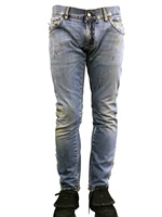 DOLCE & GABBANA - JEANS IN DENIM ELASTICIZZATO 19CM GOLD FIT