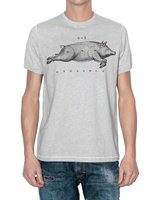 DSQUARED - RUNNING PIG MELANGE JERSEY T-SHIRT