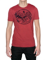 DSQUARED - DSQUARED COTTON LINEN JERSEY T-SHIRT