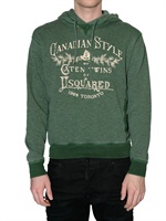 DSQUARED - FELPA CON CAPPUCCIO STAMPA CANADIAN