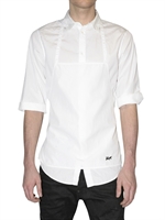 DSQUARED - CAMICIA IN COTONE POPELINE E GREMBIULE REMOVIBILE