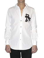 DSQUARED - CAMICIA IN POPELINE CON STAMPA