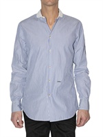 DSQUARED - CAMICIA IN POPELINE CON COLLETTO A CONTRASTO