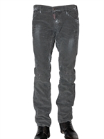 DSQUARED - 19CM SLIM FIT PAINTED CORDUROY TROUSERS
