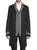 DSQUARED - CAPPOTTO COMPOSTO IN FELTRO DI LANA