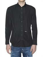 DSQUARED - CAMICIA IN POPELINE CON COLLETTO INTERCAMBIABILE