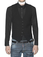 DSQUARED - GILET IN MAGLIA DI LANA PESANTE
