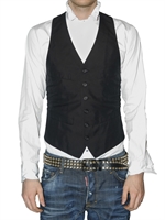 DSQUARED - GILET IN TELA DI COTONE E SETA