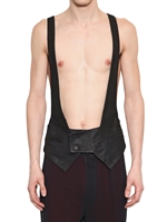 ANN DEMEULEMEESTER - GILET INTAGLIATO IN PELLE