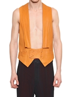 ANN DEMEULEMEESTER - GILET INTAGLIATO IN NAPPA