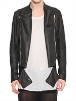 ANN DEMEULEMEESTER - DOUBLE ZIP NAPPA LEATHER JACKET