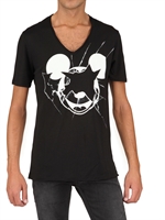 NEIL BARRETT - CRACKED MICKEY LYCRA JERSEY T-SHIRT