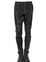 NEIL BARRETT - NEOPRENE AND HORSE LEATHER LEGGINGS