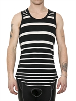 NEIL BARRETT - STRIPED LYCRA JERSEY TANK TOP
