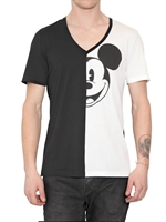NEIL BARRETT - HALF MICKEY PRINT JERSEY T-SHIRT