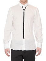 NEIL BARRETT - CAMICIA COTONE BATISTA CON STAMPA CRAVATTA