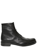 MARC JACOBS - STIVALI BROGUE DI PELLE MARTELLATA