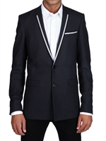DIOR HOMME - PINSTRIPED SERGE WOOL SELVEDGED JACKET