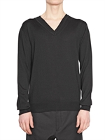 DIOR HOMME - DOUBLE V COLLAR MERINO WOOL KNIT SWEATER