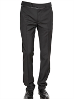 DIOR HOMME - CALFSKIN WAISTBAND COOL WOOL TROUSERS