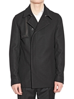 DIOR HOMME - CALF VENT INSERT WOOL CLOTH COAT
