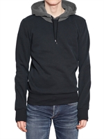 DIOR HOMME - BICOLORED HOODED FLEECE SWEATSHIRT