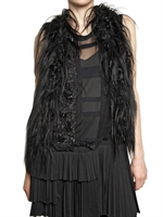 ANTONIO MARRAS - LUREX AND ALPACA KNIT KIDASSIA FUR VEST