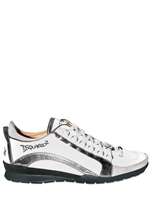 DSQUARED - PATENT STRIPED CALFSKIN SNEAKERS