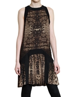 ROBERTO CAVALLI - LEOPARD DRUCK SEIDEN GEORGETTE KLEID