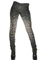 ROBERTO CAVALLI - LEOPARD DRUCK CREPE DE CHINE HOSE