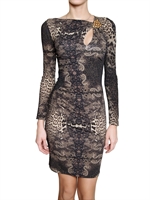 ROBERTO CAVALLI - JUWELEN DRUCK LYCRA KLEID